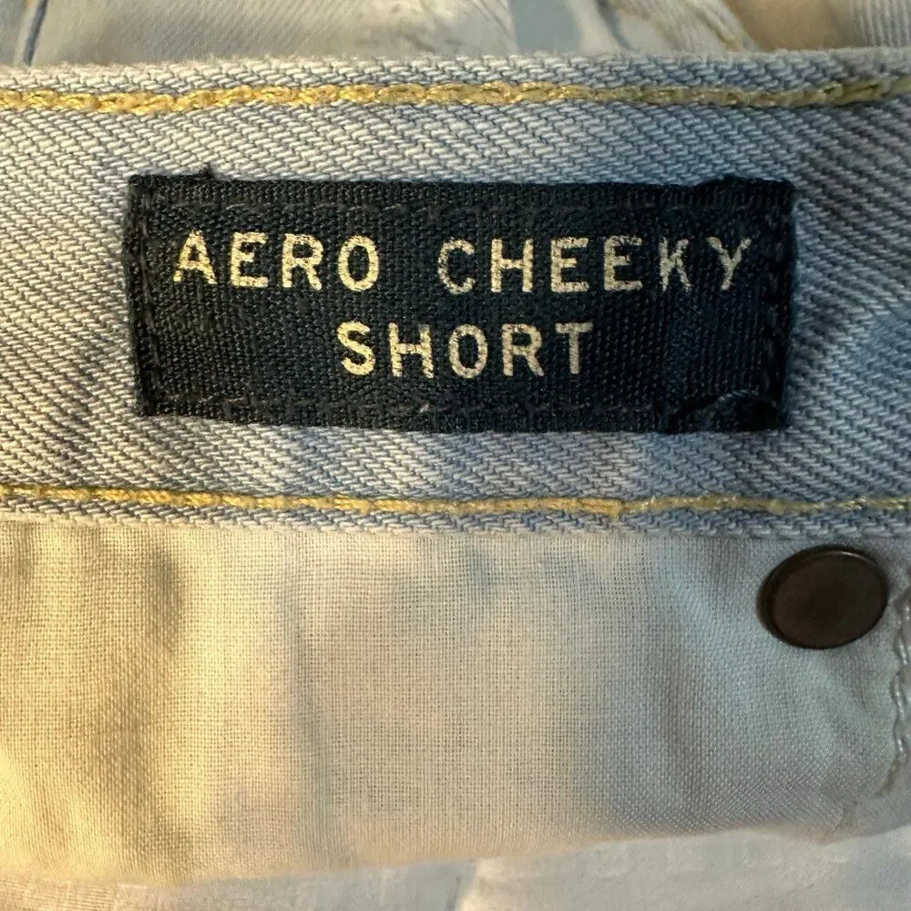 Aeropostale Denim Shorts Size 4 Areo Cheeky
